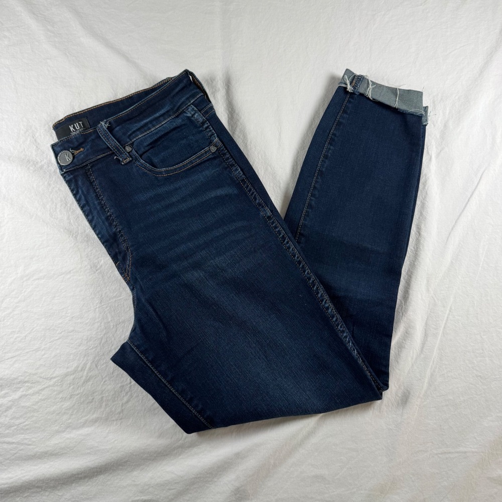 Kut from the Kloth 8 Blue Connie High Rise Fab AB Ankle Skinny Jeans KP1224MA9 - Picture 1 of 13